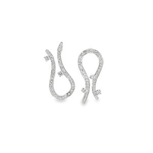 18ct White Gold Opposite Diamond Verona Earrings