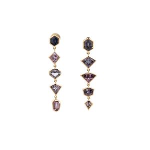 9ct Gold Spinel Drop Earrings