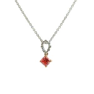 18ct Pink Laboratory Grown Diamond Pendant