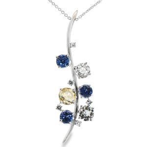 18ct Sapphire & Diamond Statement Pendant