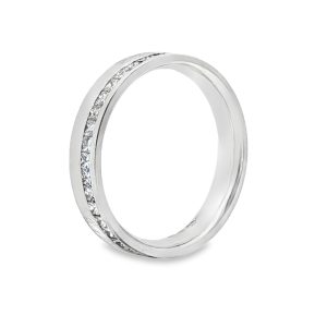 18ct White Gold Princess Diamond Full Eternity Ring