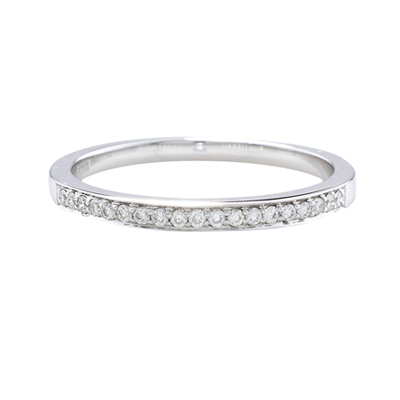 Exclusive Diamond Grain Set White Gold Eternity Ring