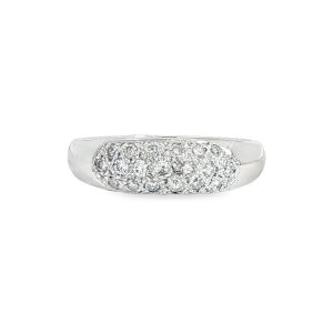 18ct White Gold Diamond Pave Ring