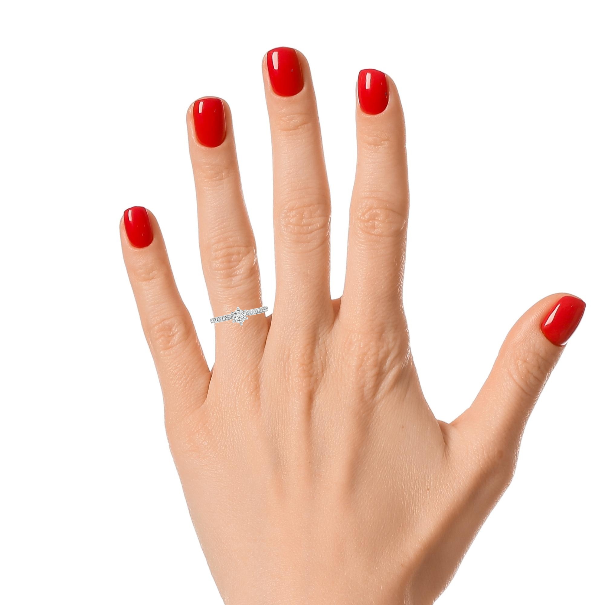 Platinum 0.30ct Diamond Solitaire Ring - Image 2