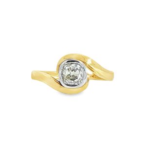 18ct Yellow Gold 0.83ct Old Cut Diamond Solitaire Ring