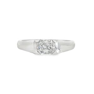 Platinum 1.02ct Pale Pink Radiant Diamond Ring