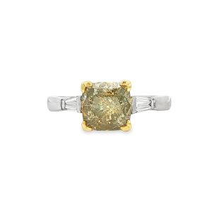 Platinum 2.59ct Fancy Colour Diamond Ring
