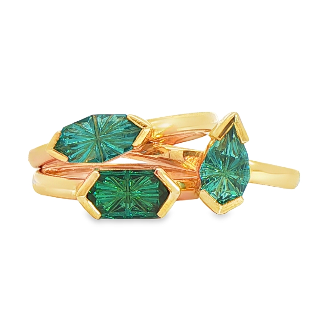 9ct Hexagonal Shape Concave Cut Green Tourmaline - Image 4