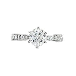 Platinum 0.70ct Brilliant Diamond Solitaire Engagement Ring